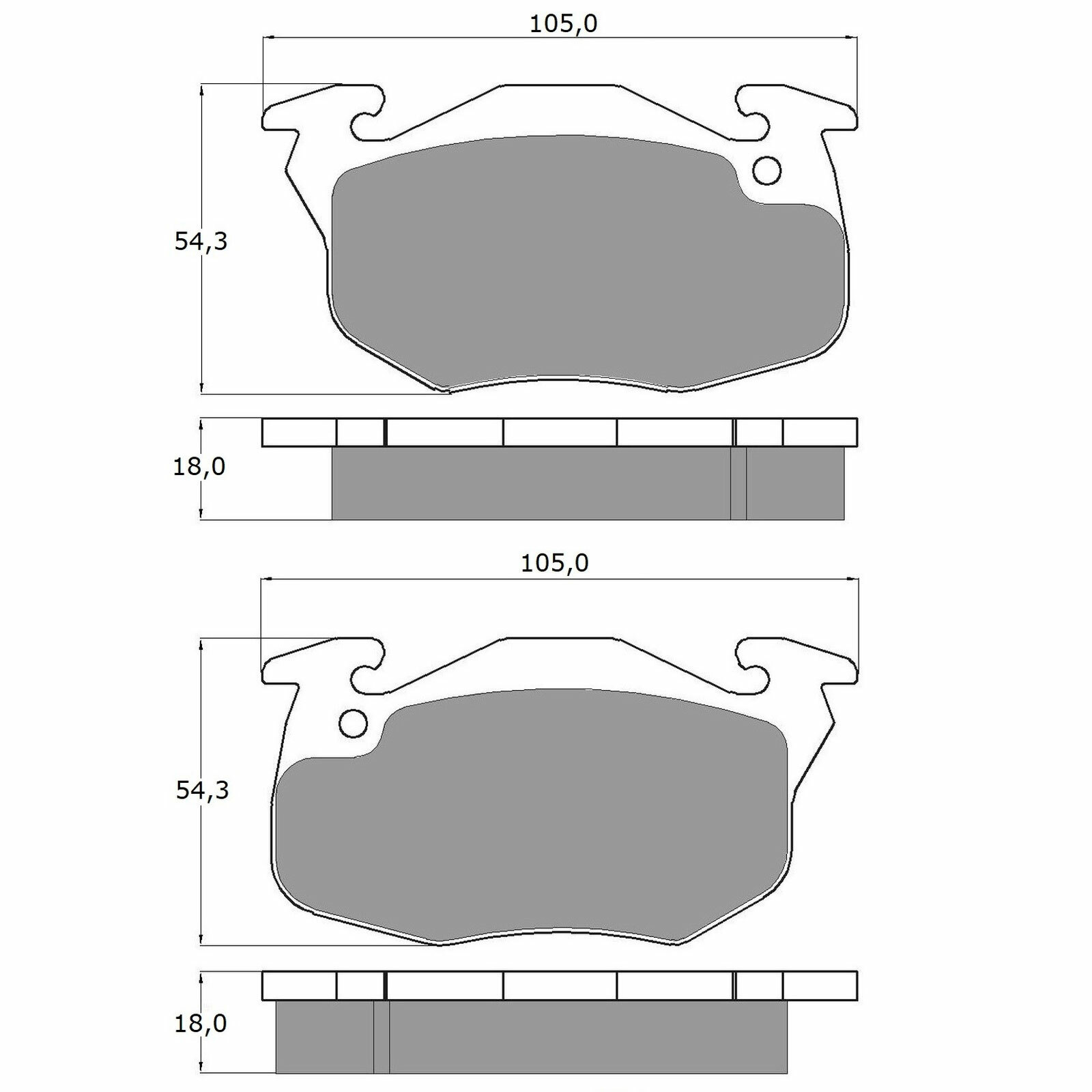 Sada brzdových destiček, kotoučová brzda TOMEX Brakes